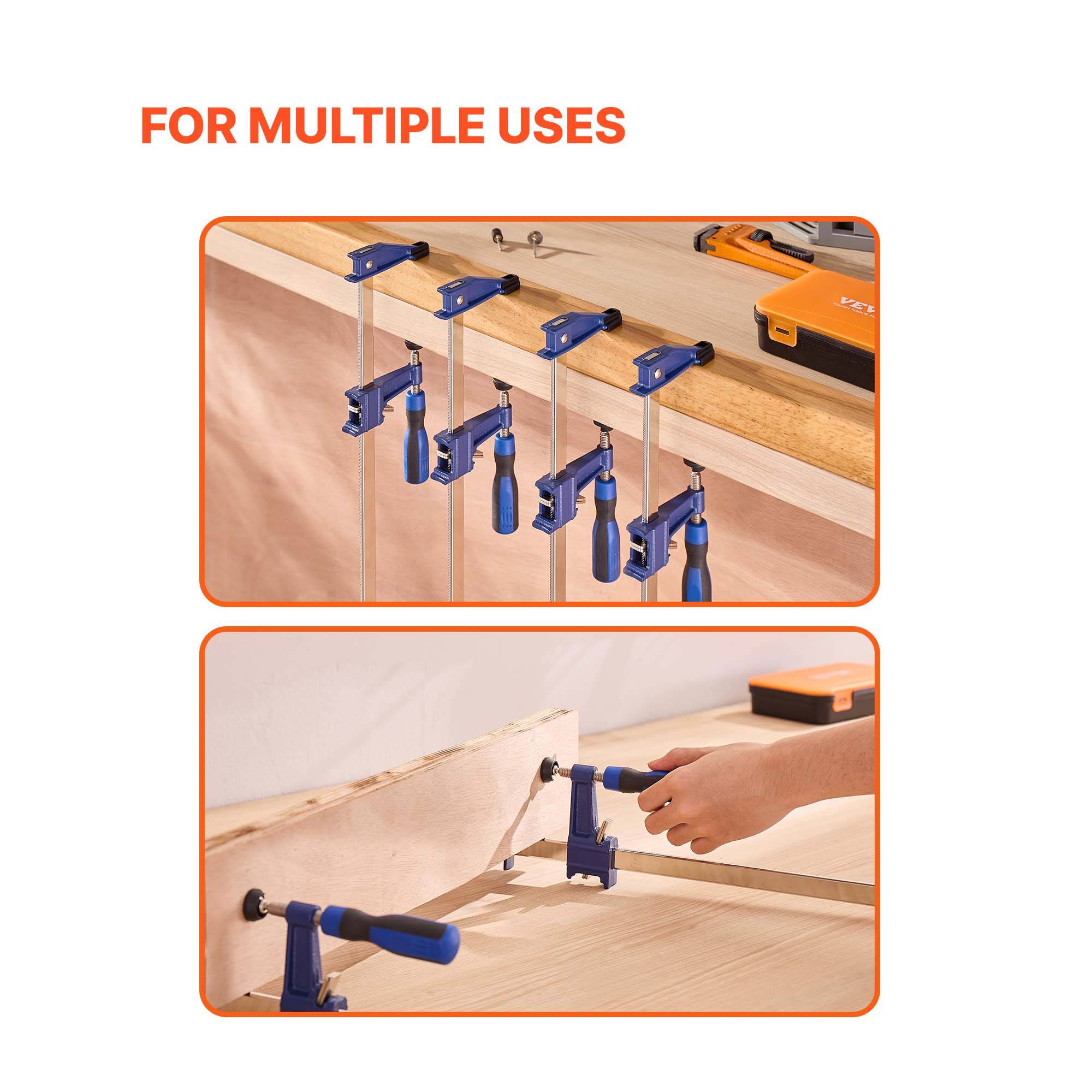 Vevor - Vevor Serre-joints Verrouillable 4pcs 91,4 Cm Pince Écarteur En F Menuiserie - Image 5