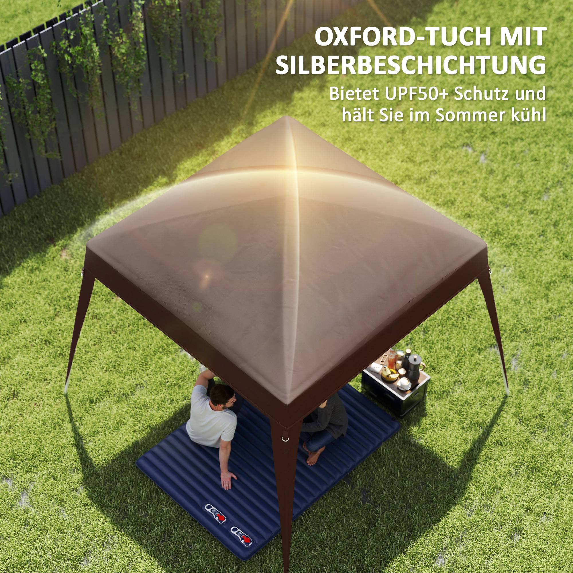 Toit de remplacement 3x3 m café imperméable résistant aux intempéries, couverture simple pour kiosque pliant - Image 4