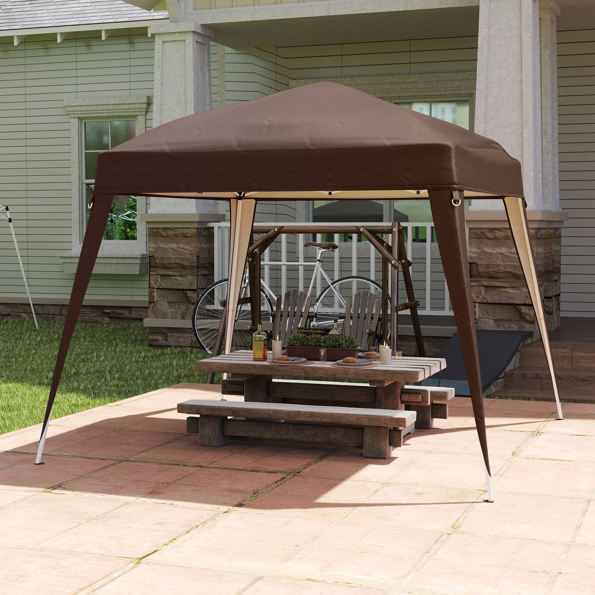 Toit de remplacement 3x3 m café imperméable résistant aux intempéries, couverture simple pour kiosque pliant - Image 8
