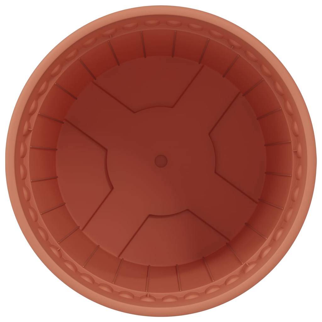 Lot 24 Pots de fleurs ronds plastique pour Intérieur Extérieur avec Drainage Ø 17 cm Rouge Brique - ComfortXL Outdoor Living - Image 6