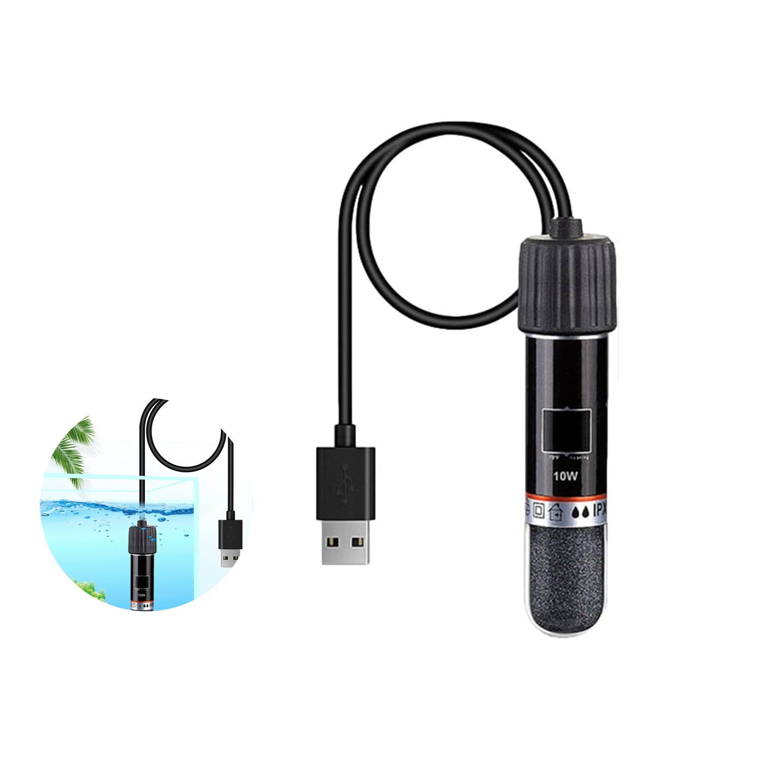 DtopbuyAge - Chauffage d'Aquarium USB 10W - Thermostat Intégré DtopbuyAge