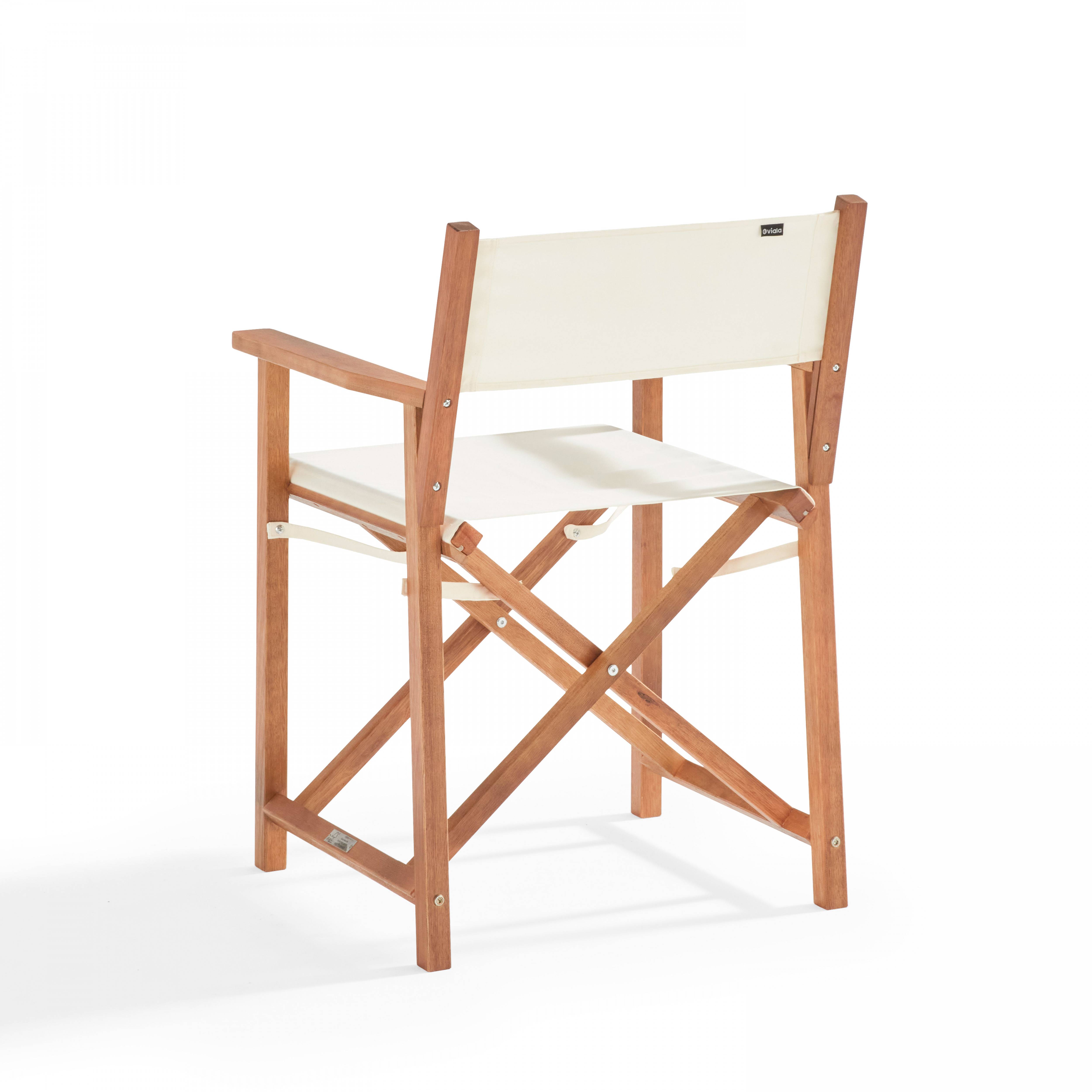 Oviala - Table carrée en bois et 2 chaises pliantes blanc Sete - Oviala - Image 3