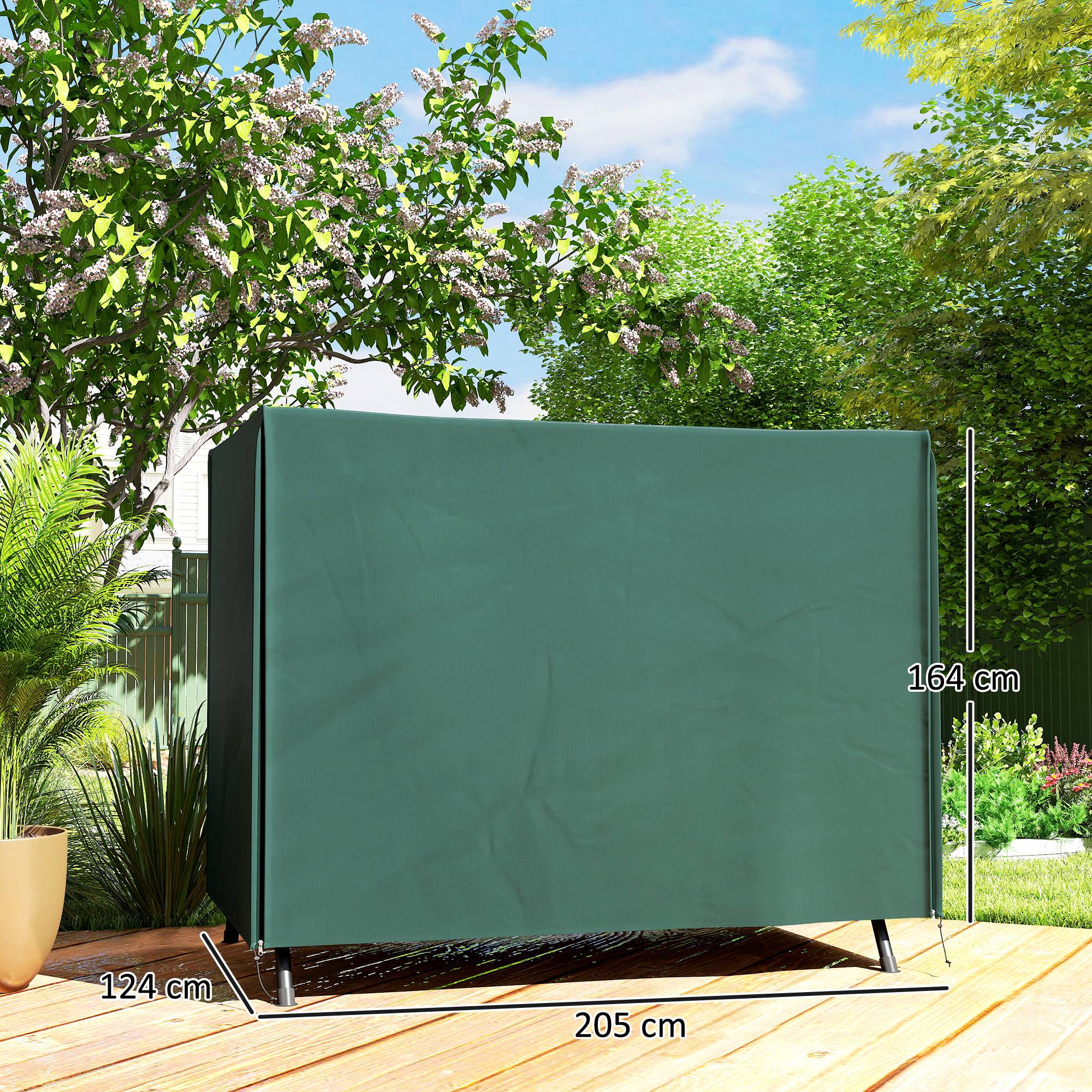 Housse de Balancelle 3 Places Tissu Oxford 600D Jardin Imperméable Vert Foncé 205x124cm - ComfortXL Outdoor Living - Image 5