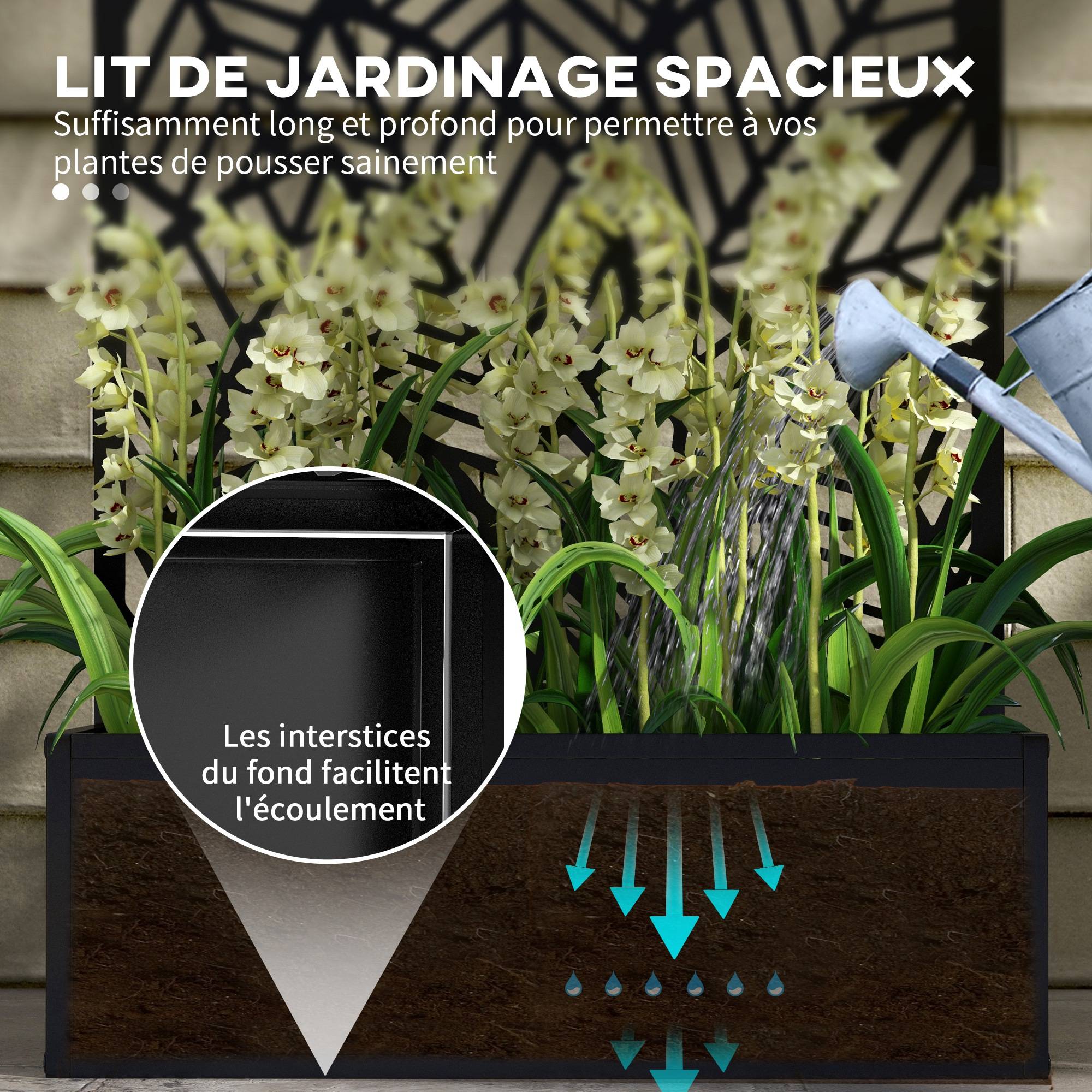Maison Chic - Jardinière avec brise-vue paravent treillis pour Plante Grimpante, bac à Fleurs - 61x23x113cm - Image 6