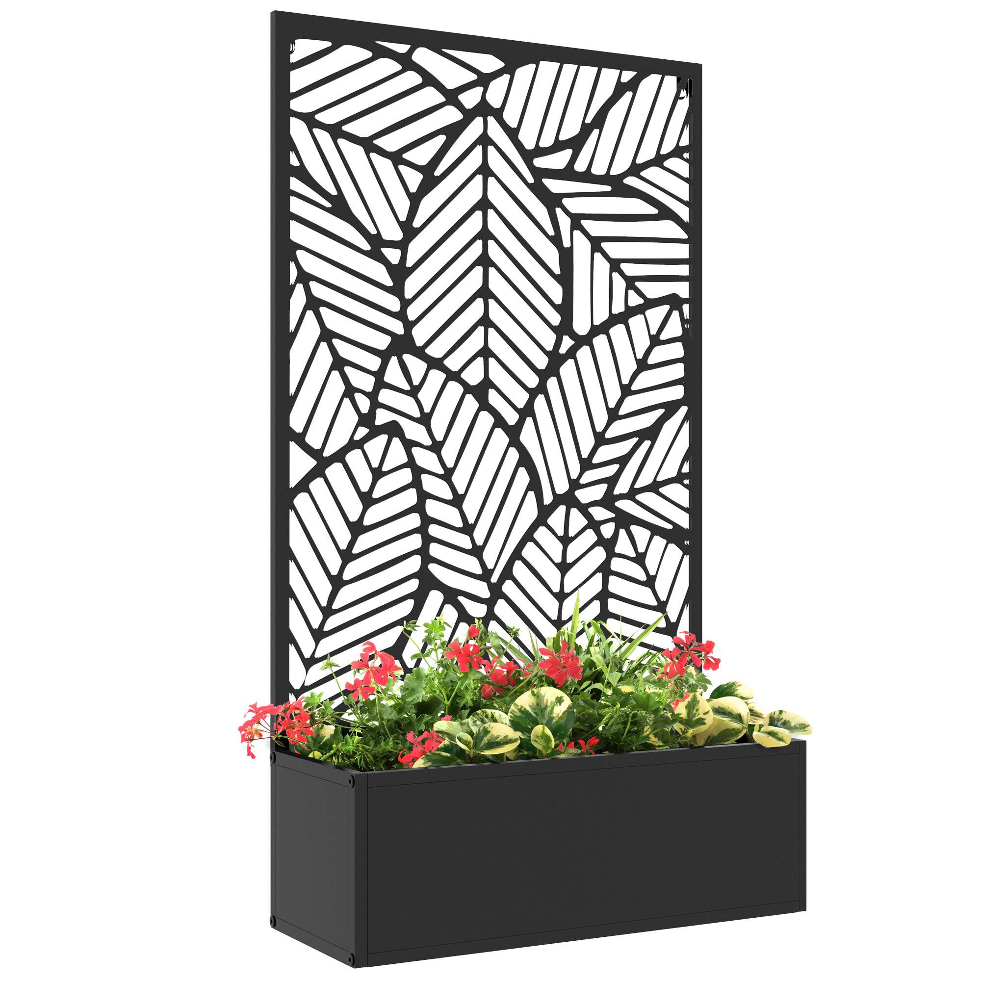 Maison Chic - Jardinière avec brise-vue paravent treillis pour Plante Grimpante, bac à Fleurs - 61x23x113cm - Image 3