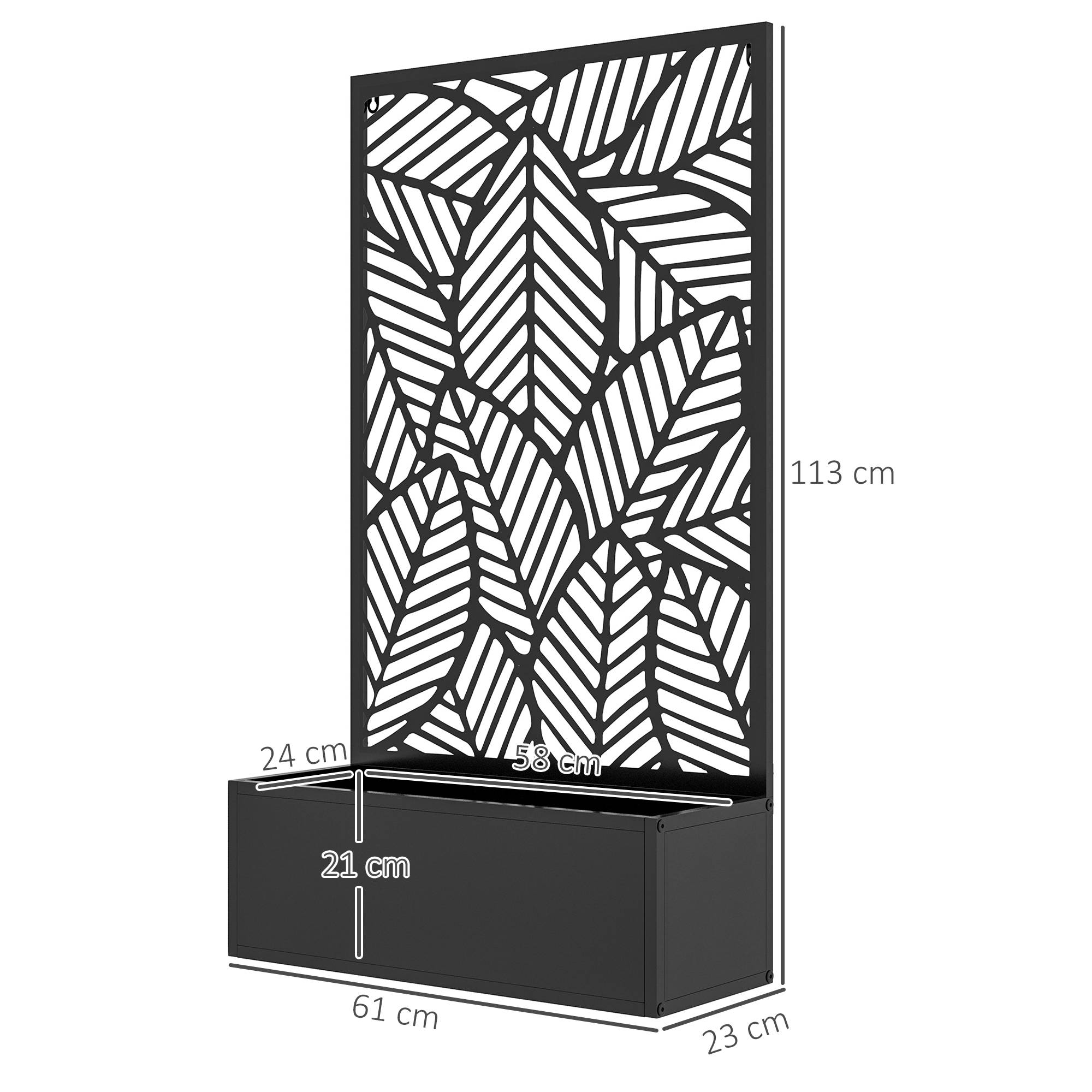 Maison Chic - Jardinière avec brise-vue paravent treillis pour Plante Grimpante, bac à Fleurs - 61x23x113cm - Image 5