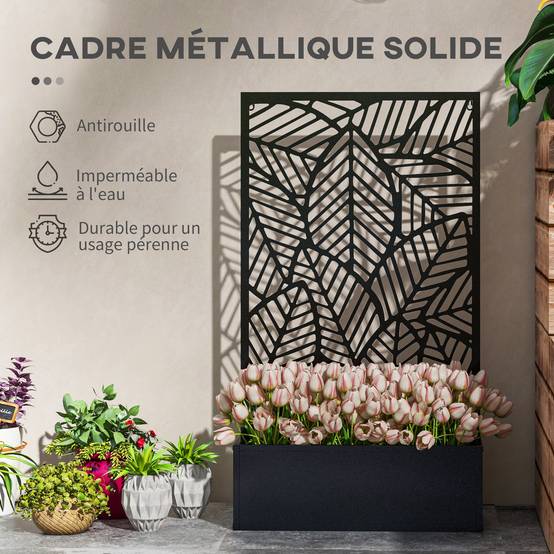Maison Chic - Jardinière avec brise-vue paravent treillis pour Plante Grimpante, bac à Fleurs - 61x23x113cm - Image 7