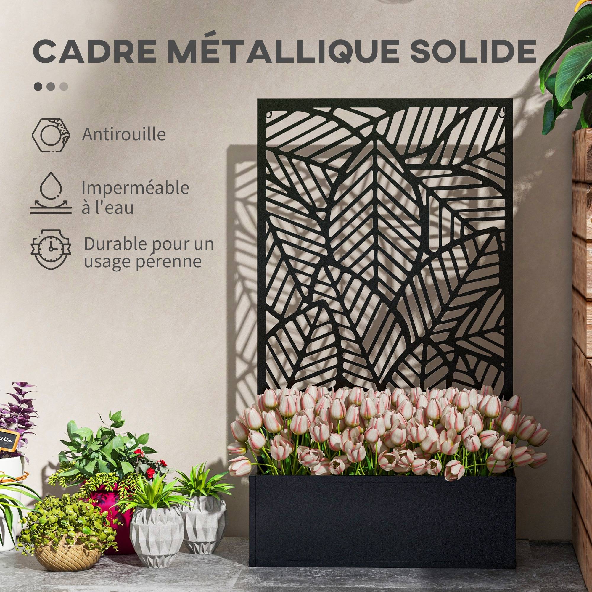 Maison Chic - Jardinière avec brise-vue paravent treillis pour Plante Grimpante, bac à Fleurs - 61x23x113cm - Image 7