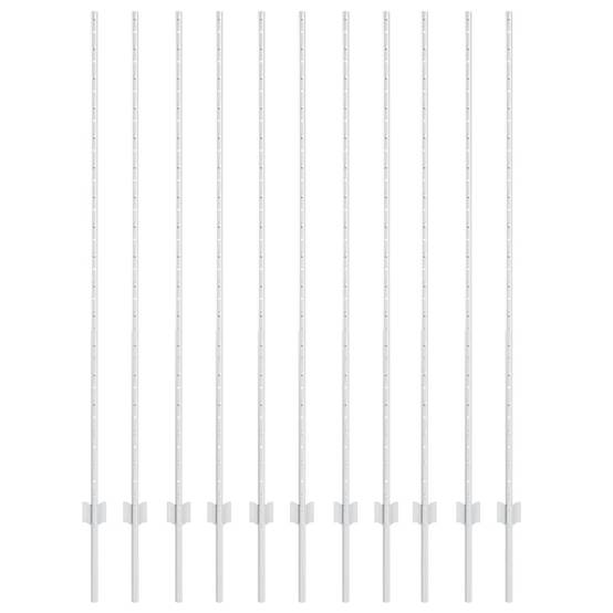 Poteau de clôture Acier Argenté 200 x 8,5 x 1,6 cm, Poids :14.36kg - PANGIVO - Image 2