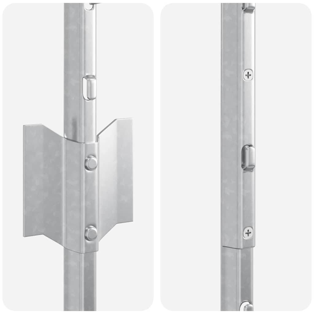 Poteau de clôture Acier Argenté 200 x 8,5 x 1,6 cm, Poids :14.36kg - PANGIVO - Image 6