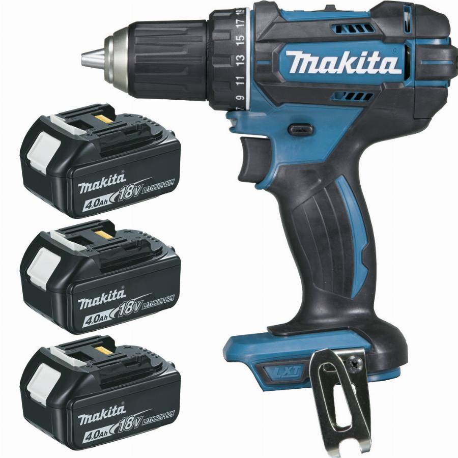 Makita - Perceuse visseuse 18 V Li-Ion 4 Ah Ø 13 mm MAKITA - 3 batteries, chargeur, coffret - DDF482RM3J