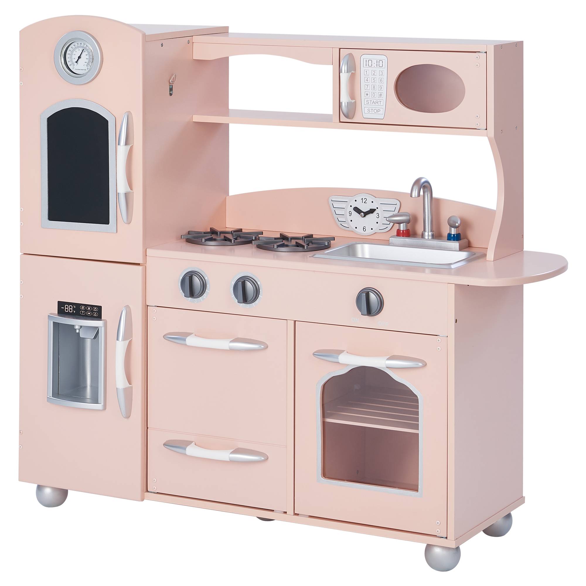 Cuisine en bois pour enfants 93.3cm, Rose Teamson Kids - Image 1