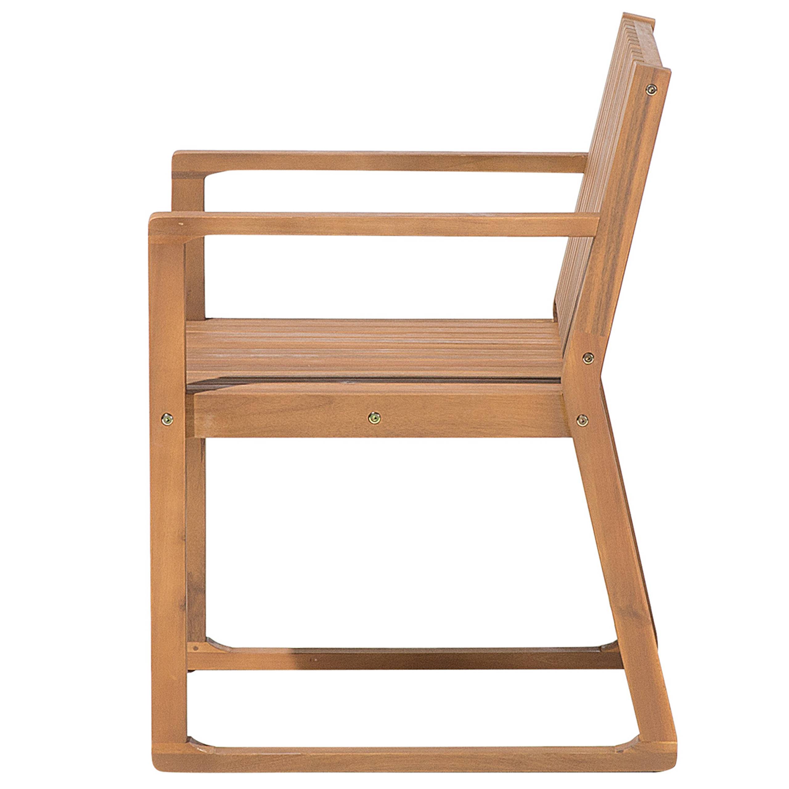 Beliani - Chaise de salle à manger Acacia Marron SASSARI Beliani - Image 4