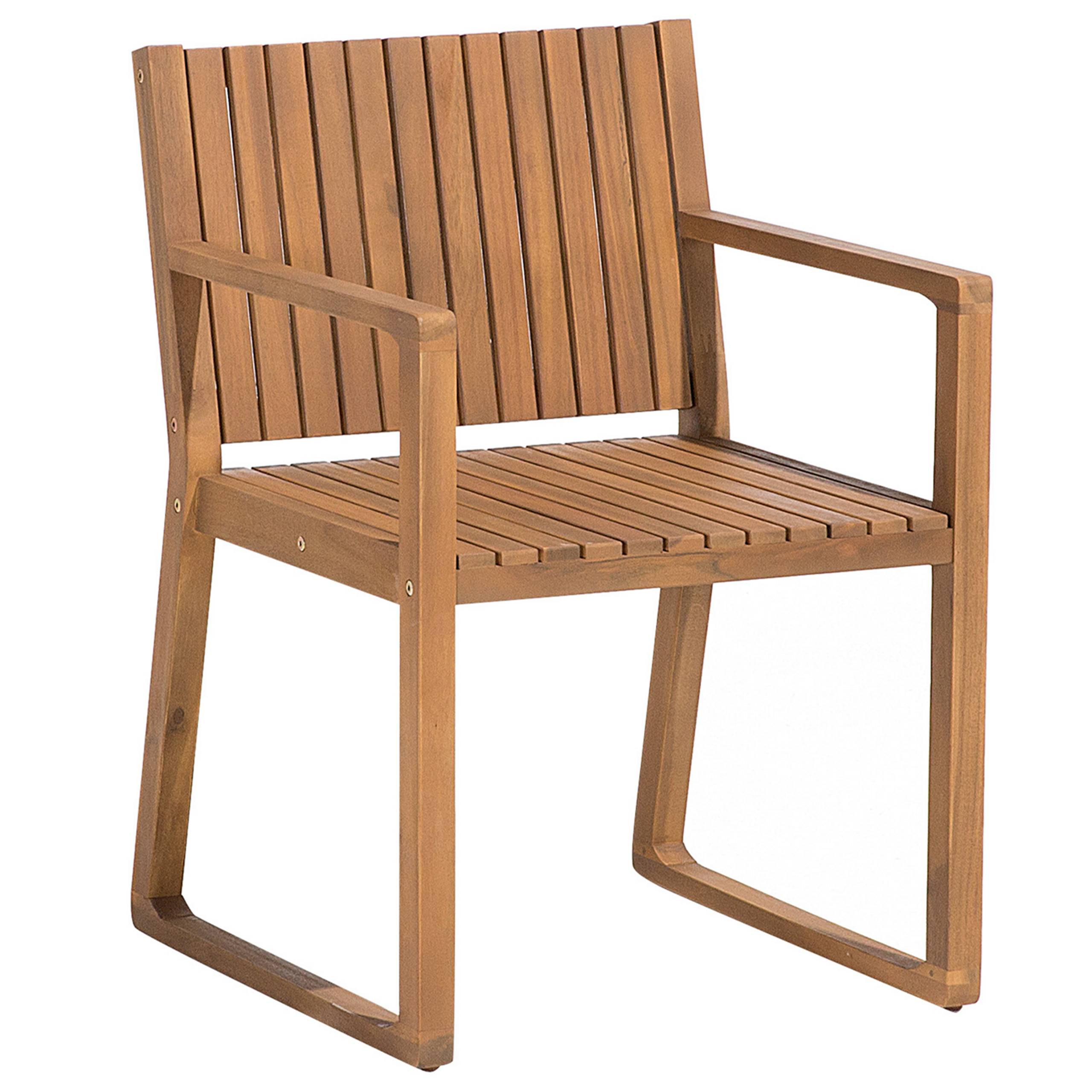 Beliani - Chaise de salle à manger Acacia Marron SASSARI Beliani - Image 1