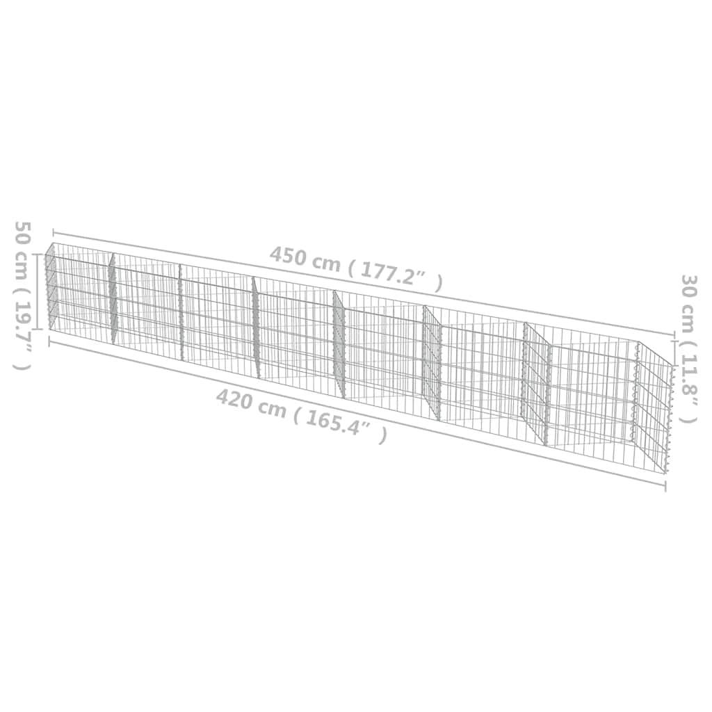 PANGIVO - Mur de gabion Acier galvanisé Argenté 450 x 30 x 50 cm - PANGIVO - Image 8
