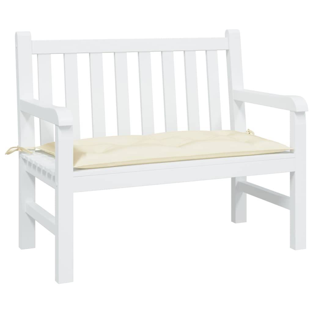 Coussin de banc de jardin crème 100x50x7 cm tissu oxford P112 - Image 2