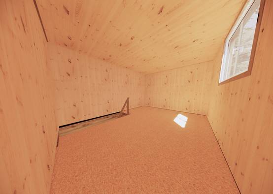Studio de jardin bien isolé en bois 5,5 x 3,5 x 2,7 m / isolation RE2020 avec mezzanine et terrasse - Image 6