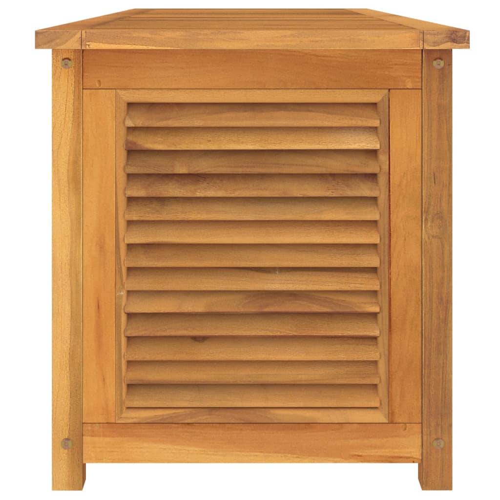 Boîte de rangement jardin et sac 150 x 50 x 53 cm bois massif teck - Image 5