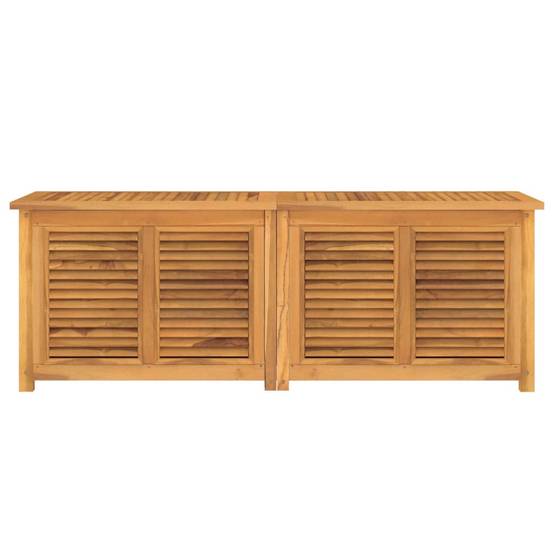 Boîte de rangement jardin et sac 150 x 50 x 53 cm bois massif teck - Image 2