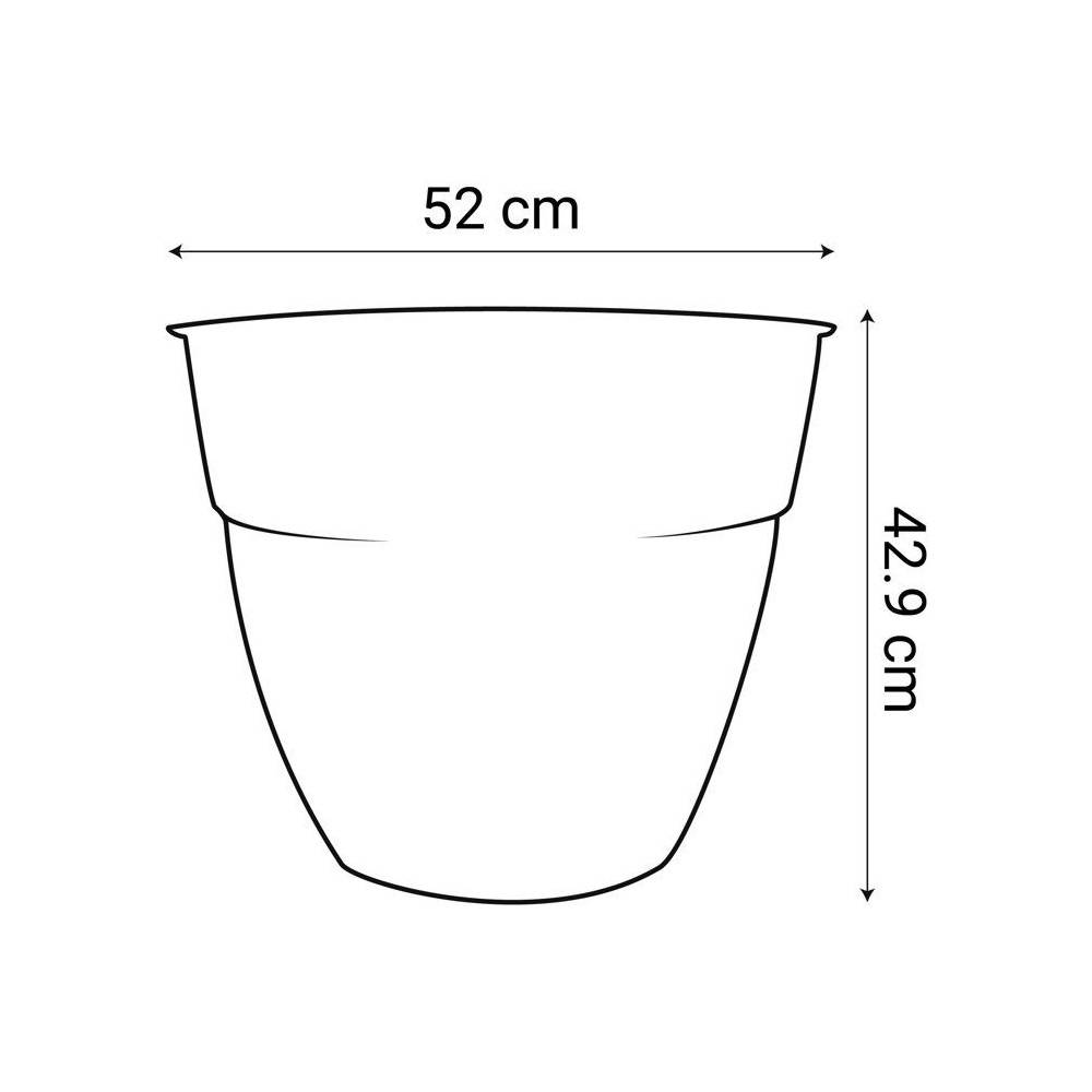 Eda - Pot de fleur rond Osaka Ø 50 x H.42,9 cm Orange terre battue - Eda - Image 6