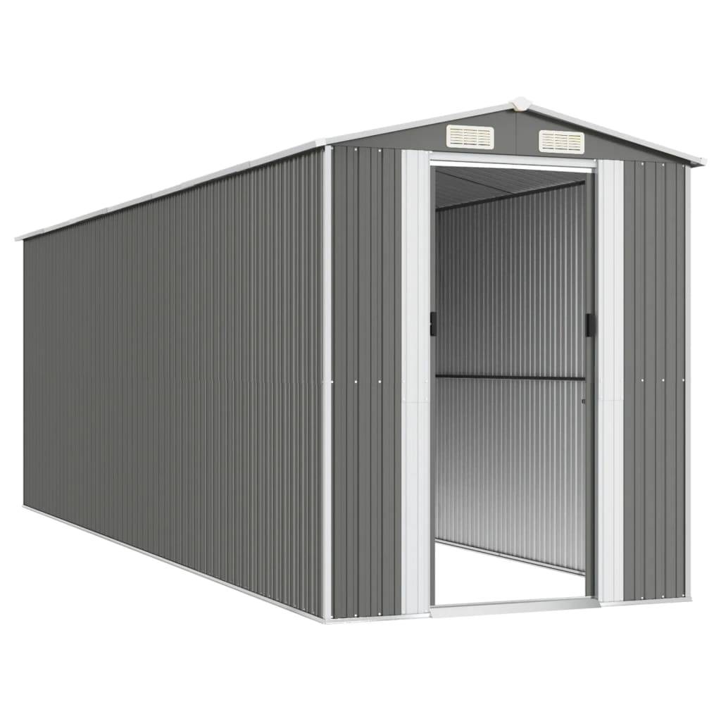 Vidaxl - Abri de jardin Gris clair 192x606x223 cm Métal galvanisé vidaXL 3147443 - Image 5