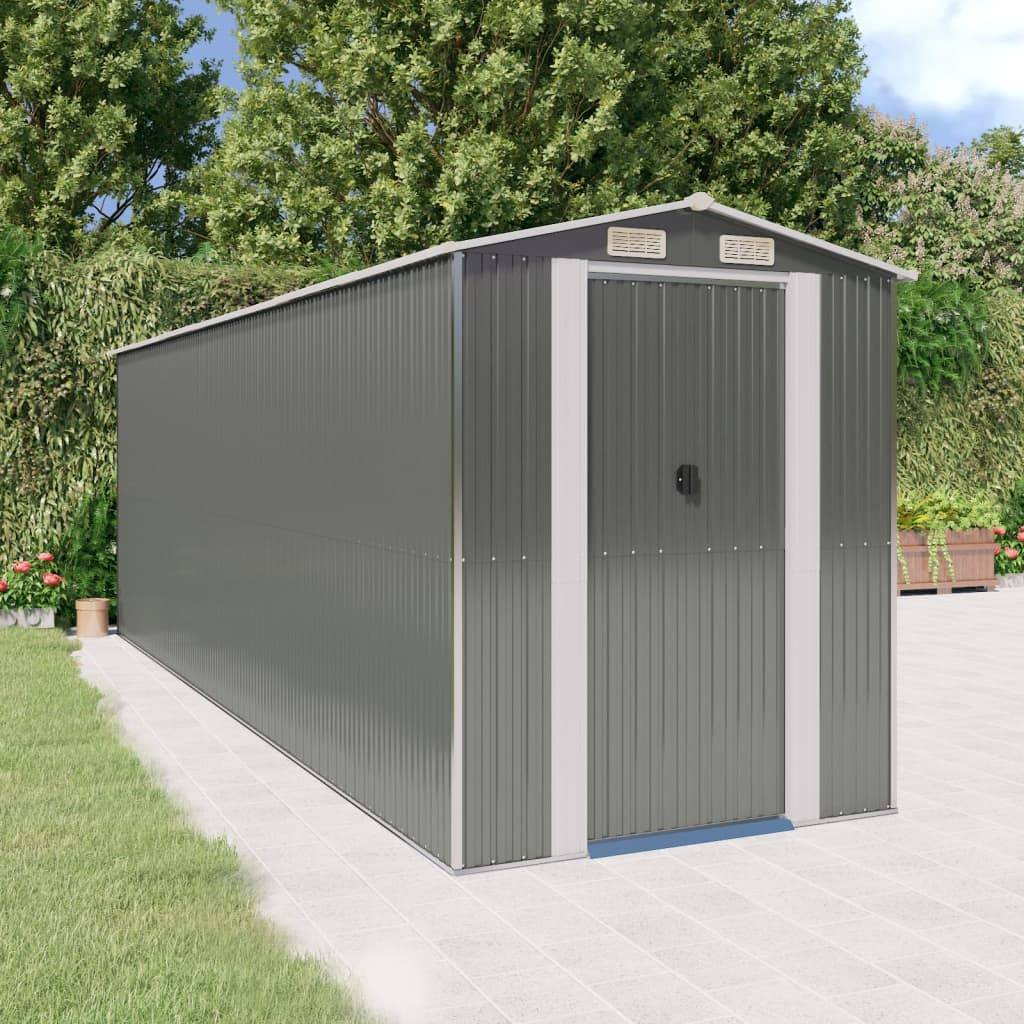 Vidaxl - Abri de jardin Gris clair 192x606x223 cm Métal galvanisé vidaXL 3147443 - Image 1