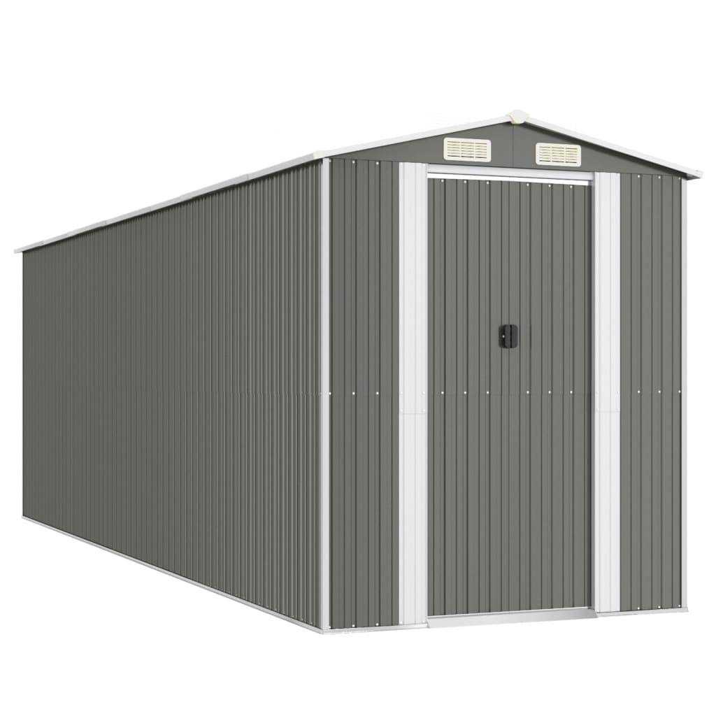 Vidaxl - Abri de jardin Gris clair 192x606x223 cm Métal galvanisé vidaXL 3147443 - Image 2