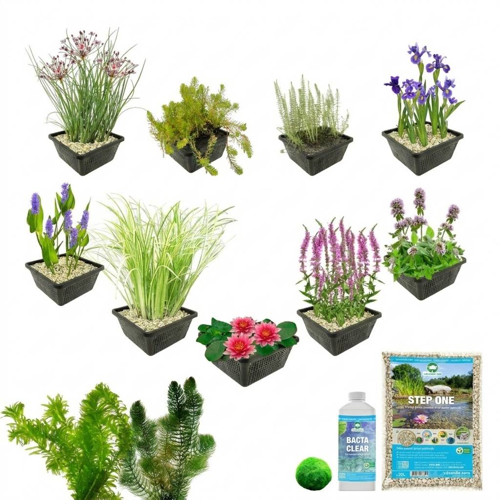 0 - Pack Complet Bassin Rouge 500-1.250L - Oxygénantes & Berge - Rustique - Image 3