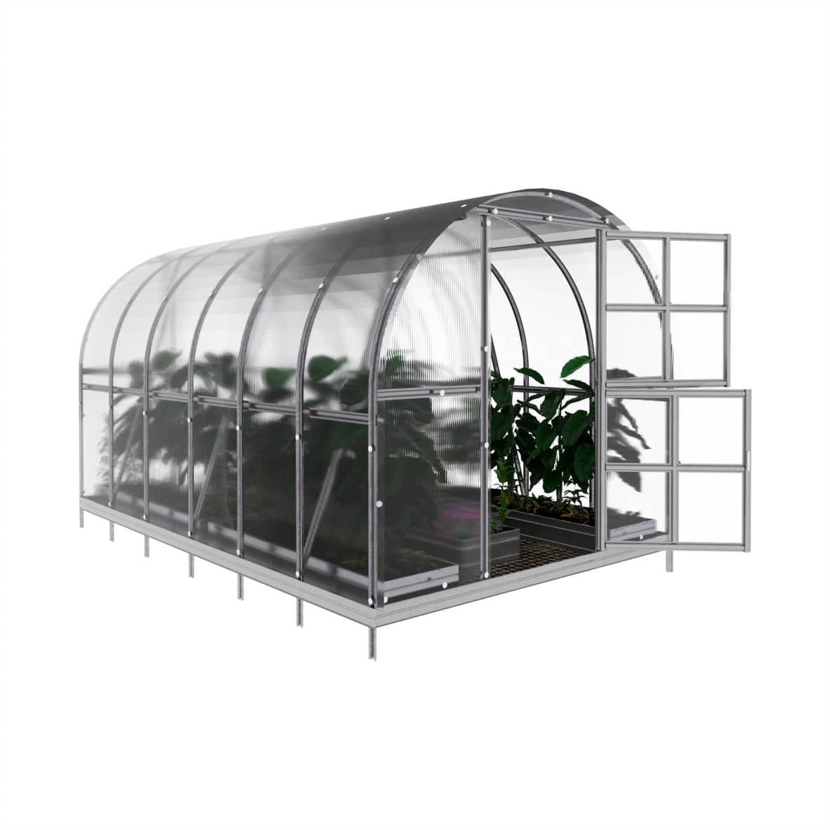 Serre de jardin polycarbonate Klasika 3 x 4 m (12 m²) 6 mm - Eden Greenhouses - Image 3
