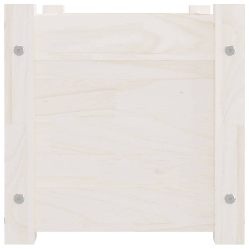 Maison Chic - Jardinière - Pot De Fleurs - Bac à Fleurs blanc 60x31x31 cm bois de pin massif - Image 4