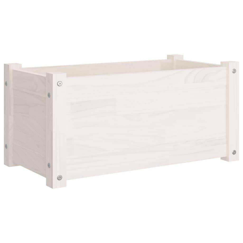 Maison Chic - Jardinière - Pot De Fleurs - Bac à Fleurs blanc 60x31x31 cm bois de pin massif - Image 1
