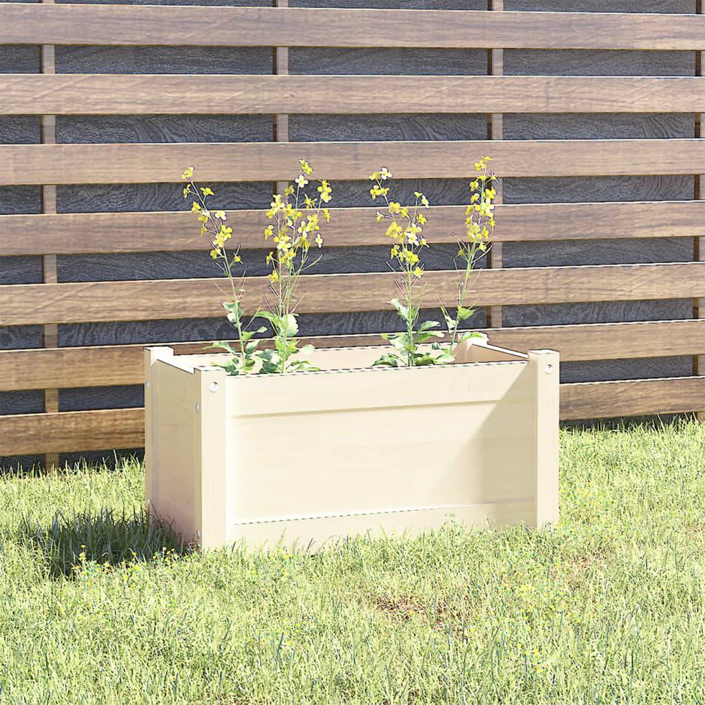 Maison Chic - Jardinière - Pot De Fleurs - Bac à Fleurs blanc 60x31x31 cm bois de pin massif - Image 2