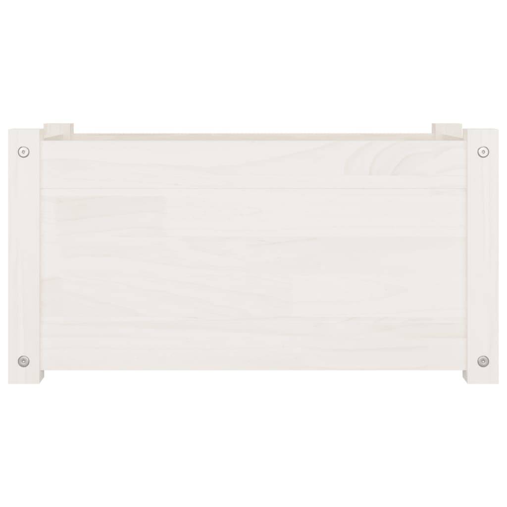 Maison Chic - Jardinière - Pot De Fleurs - Bac à Fleurs blanc 60x31x31 cm bois de pin massif - Image 3