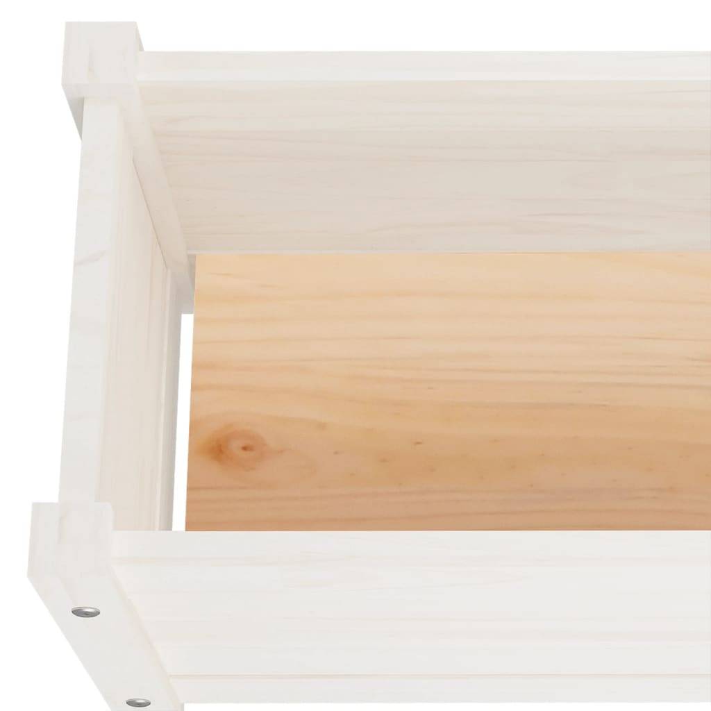 Maison Chic - Jardinière - Pot De Fleurs - Bac à Fleurs blanc 60x31x31 cm bois de pin massif - Image 5