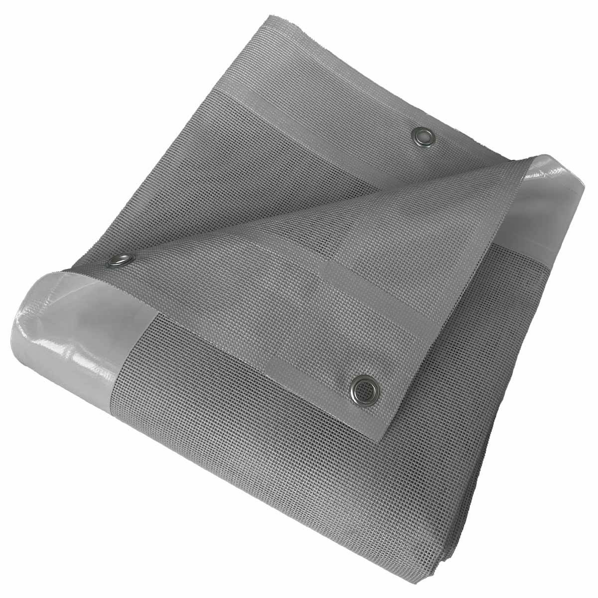 Tecplast - Bâche Brise vue Micro-Perforée 4x5 m Grise - Garantie 5 ans - MP460BV - Perméable - Ombrage léger - Made in France TECPLAST - Image 1