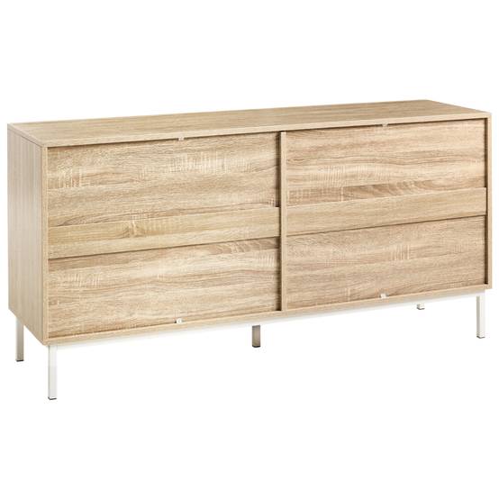 Beliani - Commode MDF Marron clair ROYALLA - 140x40x68- Beliani - Image 6