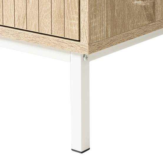 Beliani - Commode MDF Marron clair ROYALLA - 140x40x68- Beliani - Image 8