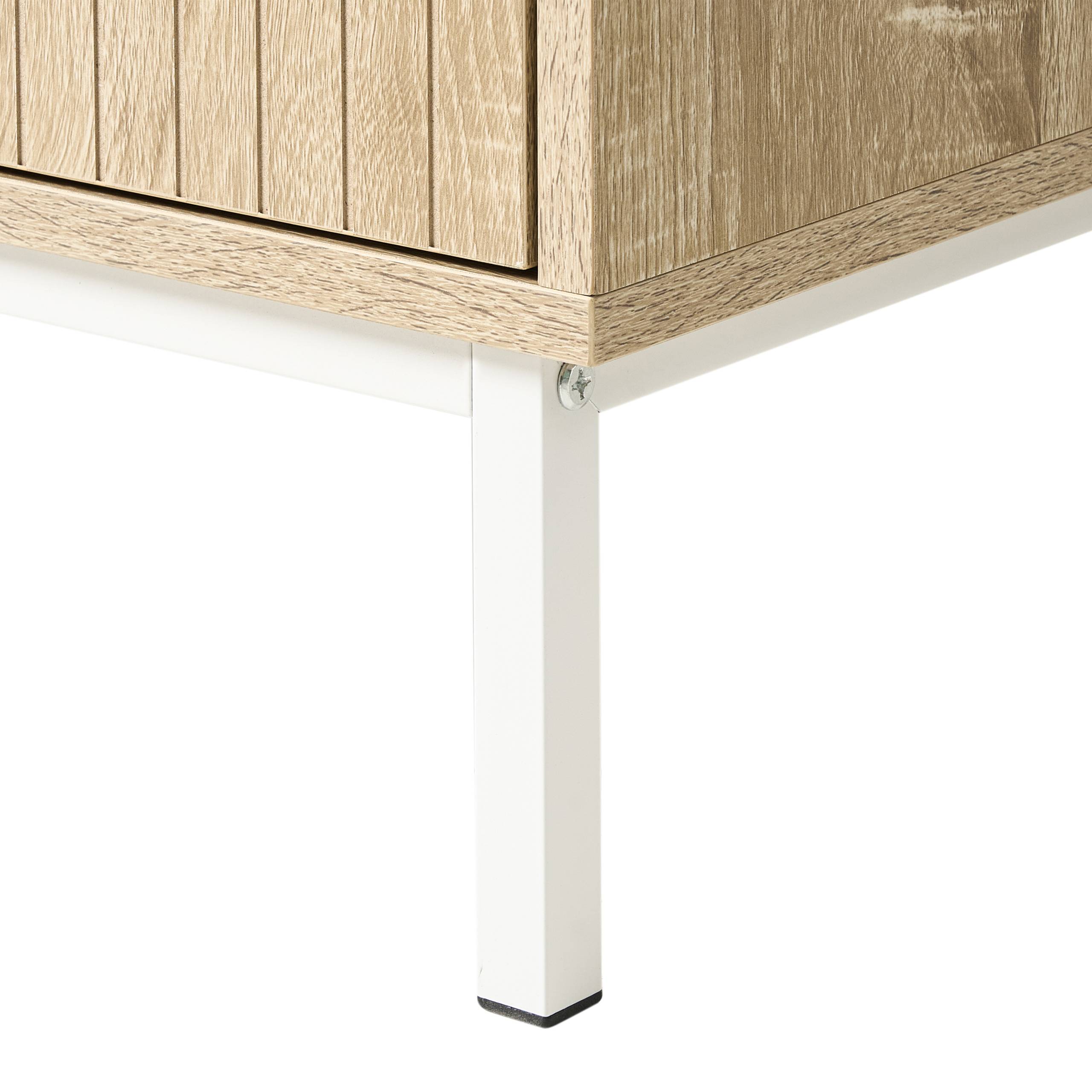 Beliani - Commode MDF Marron clair ROYALLA - 140x40x68- Beliani - Image 8