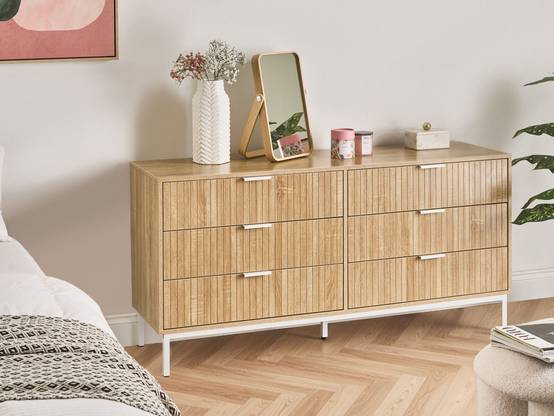 Beliani - Commode MDF Marron clair ROYALLA - 140x40x68- Beliani - Image 1