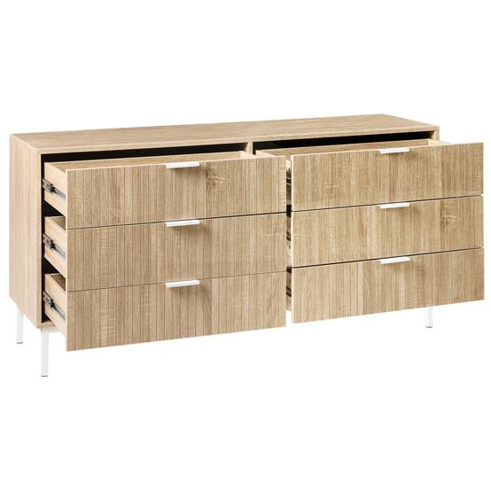 Beliani - Commode MDF Marron clair ROYALLA - 140x40x68- Beliani - Image 4