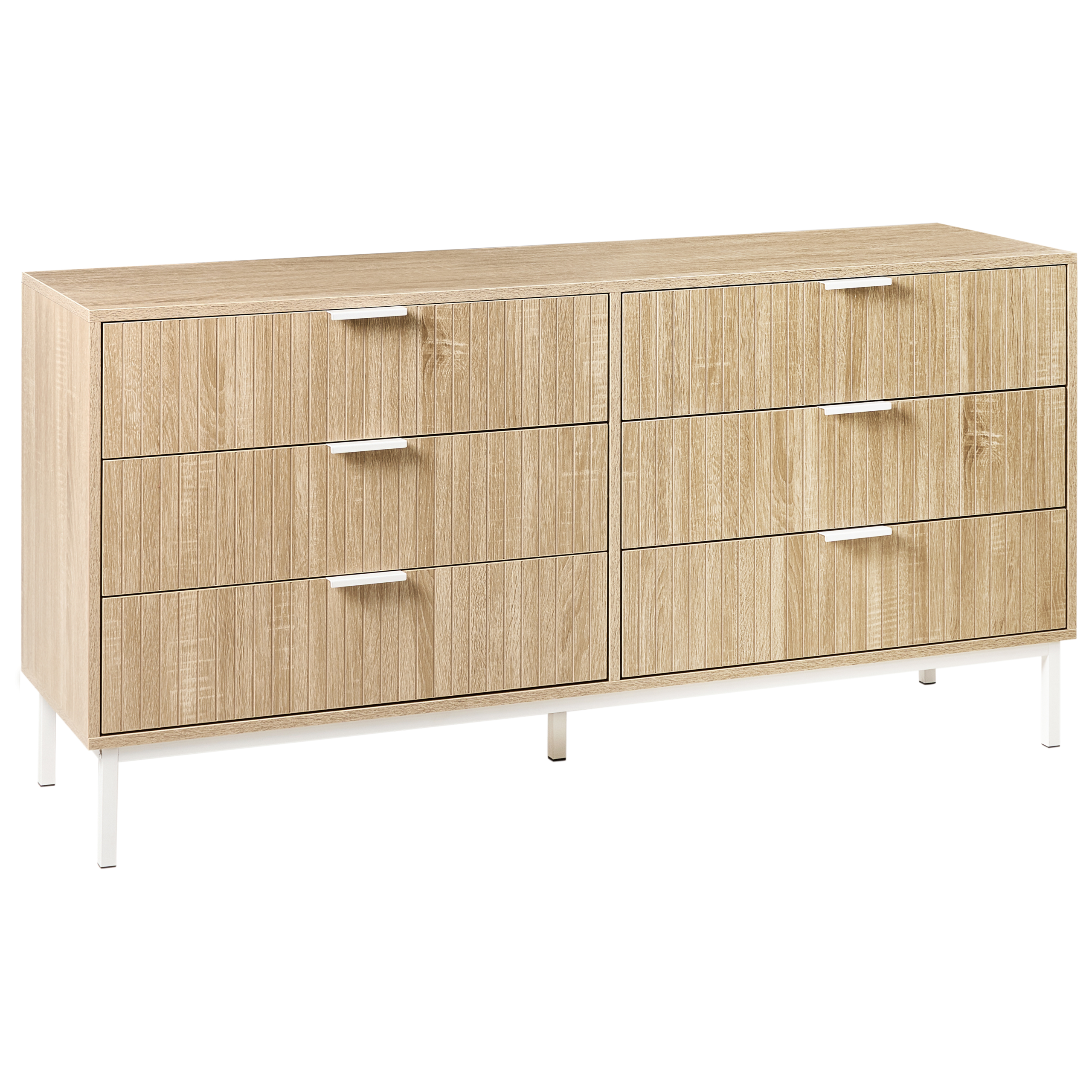 Beliani - Commode MDF Marron clair ROYALLA - 140x40x68- Beliani - Image 2