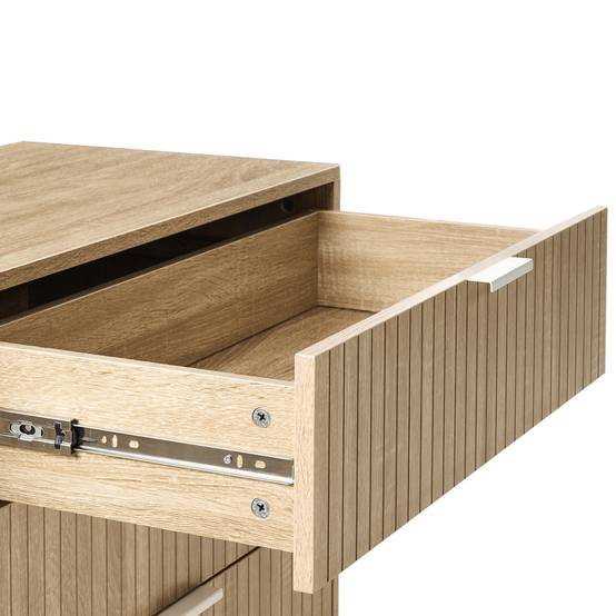 Beliani - Commode MDF Marron clair ROYALLA - 140x40x68- Beliani - Image 7