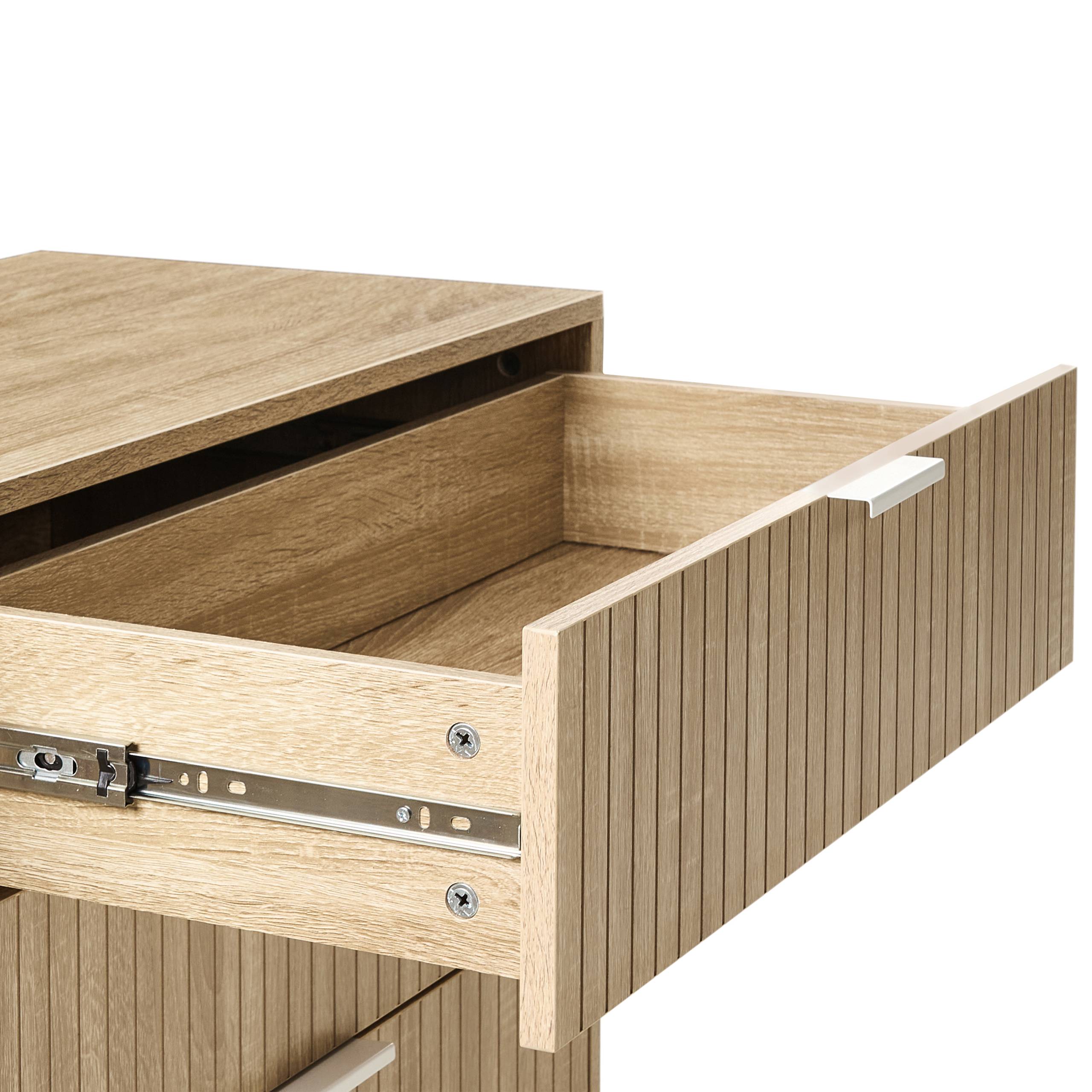 Beliani - Commode MDF Marron clair ROYALLA - 140x40x68- Beliani - Image 7