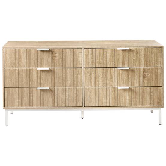 Beliani - Commode MDF Marron clair ROYALLA - 140x40x68- Beliani - Image 5