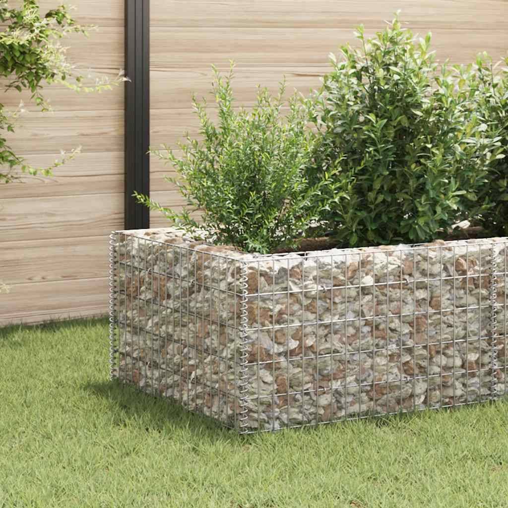 Vidaxl - Lit surélevé à gabion Acier 360x90x50 cm vidaXL 142555 - Image 1