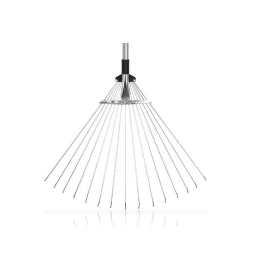 Balai à gazon aluminium 15 dents Manche télescopique 89.5 - 180 cm VITO - Image 3