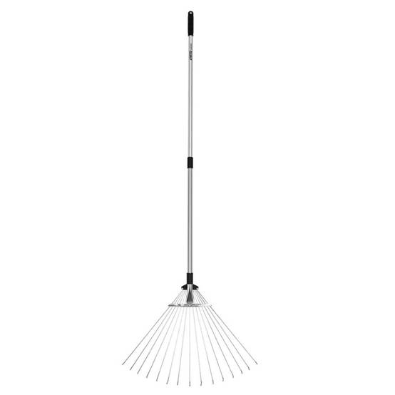 Balai à gazon aluminium 15 dents Manche télescopique 89.5 - 180 cm VITO - Image 1