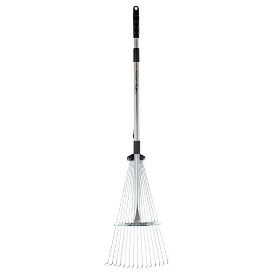Balai à gazon aluminium 15 dents Manche télescopique 89.5 - 180 cm VITO - Image 2