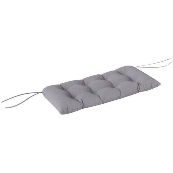 Coussin de banc 105 x 46 x 12,5 cm, polyester gris, résistant à l'eau - PANGIVO - Image 8