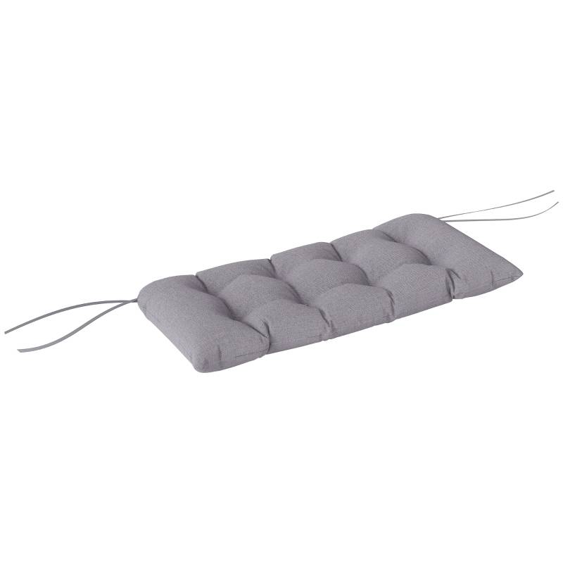 Coussin de banc 105 x 46 x 12,5 cm, polyester gris, résistant à l'eau - PANGIVO - Image 8